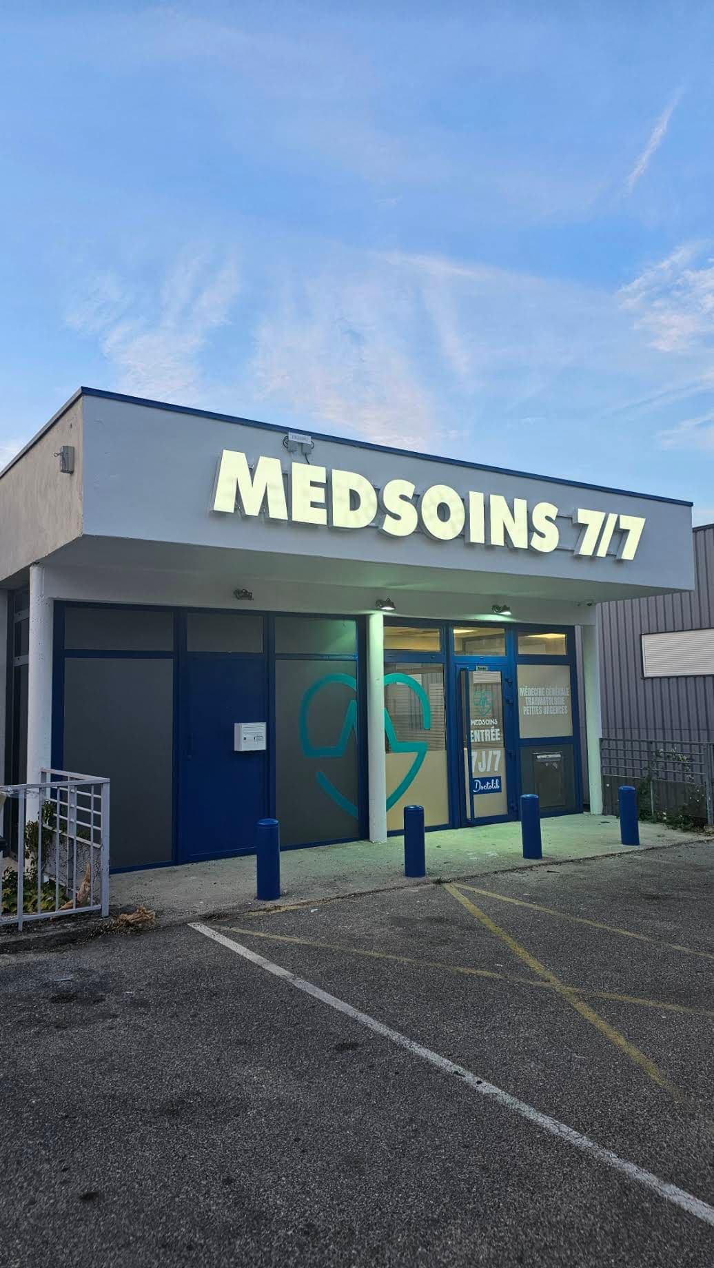 L’entrée du centre Medsoins La Valentine